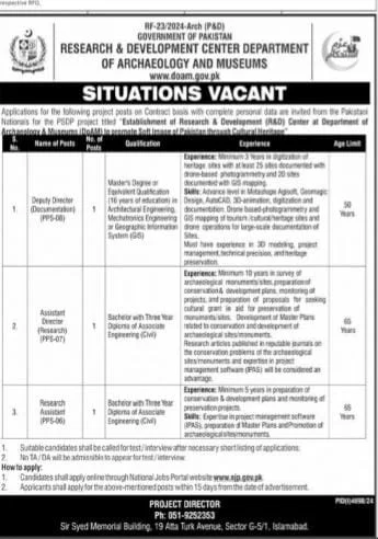 Department of Archaeology and Museums Jobs 2025