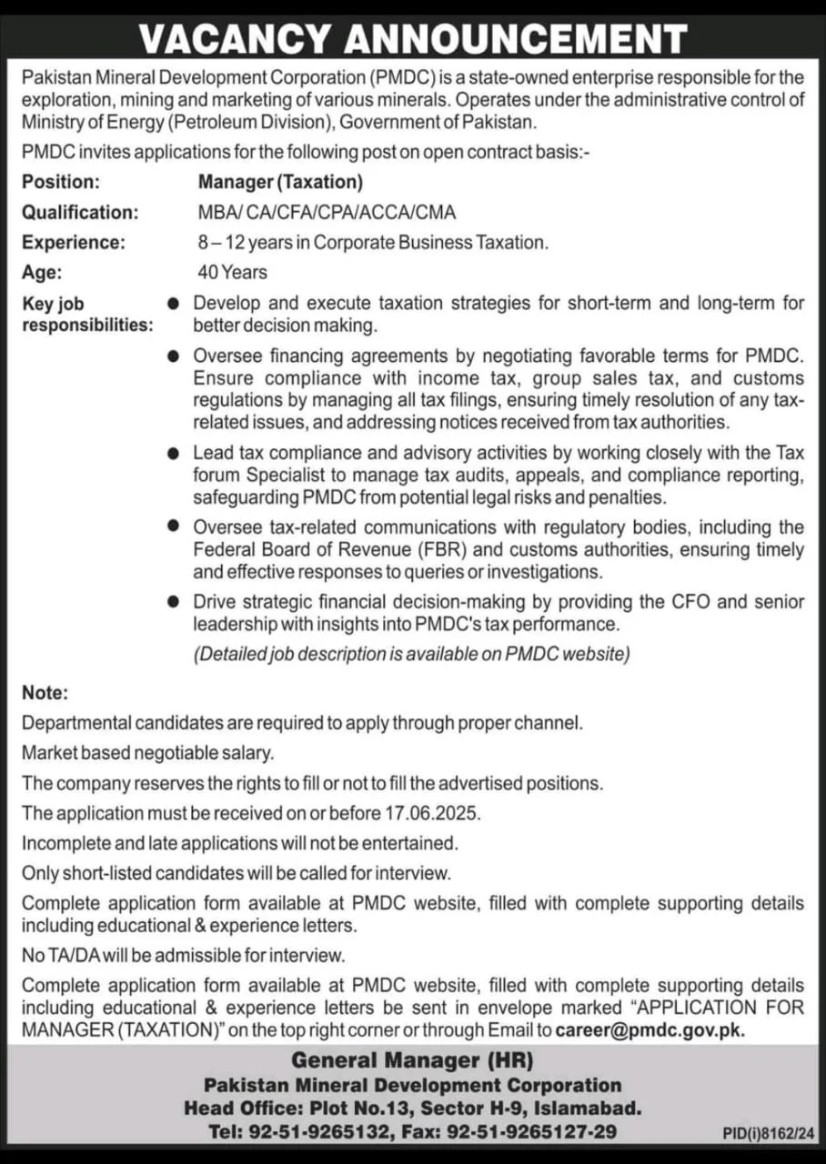 Latest PMDC Jobs 2025