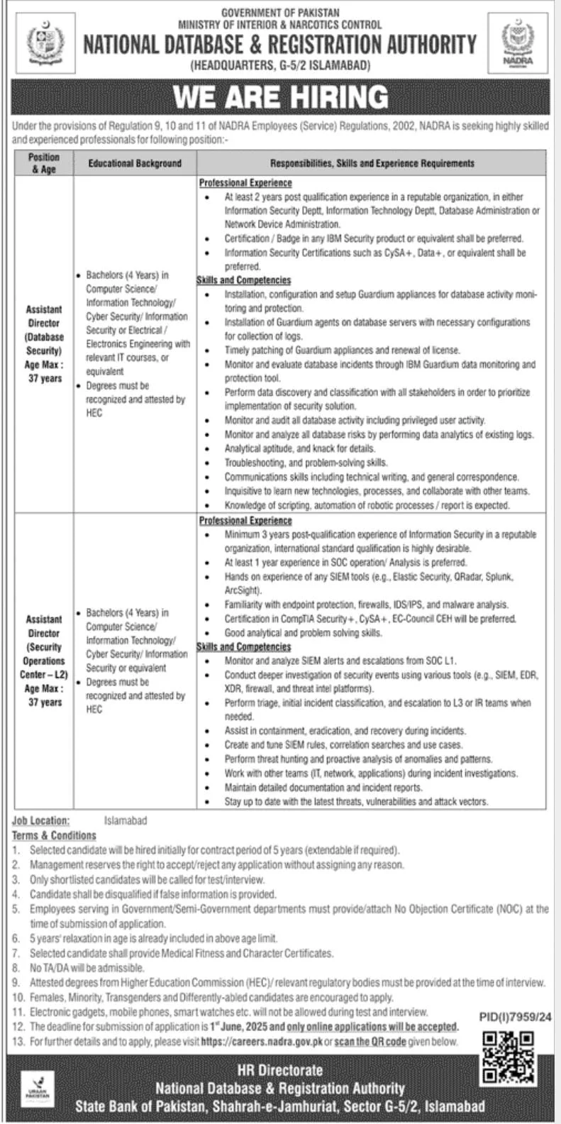 NADRA Latest Jobs