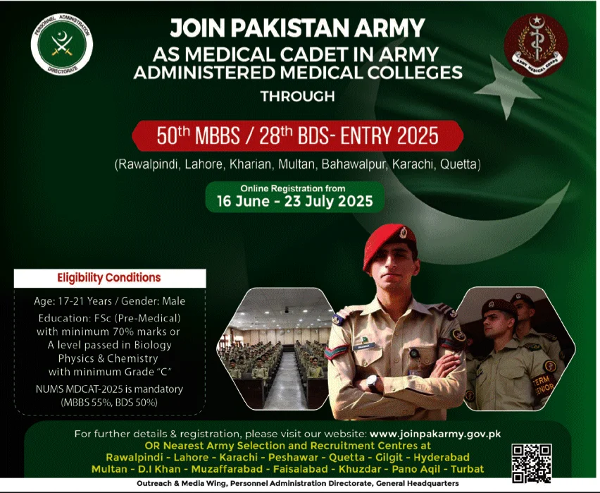 Pak Army Online Apply 2025
