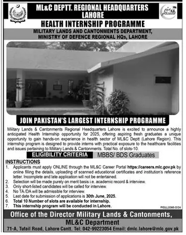 New MLC Department Internships 2025