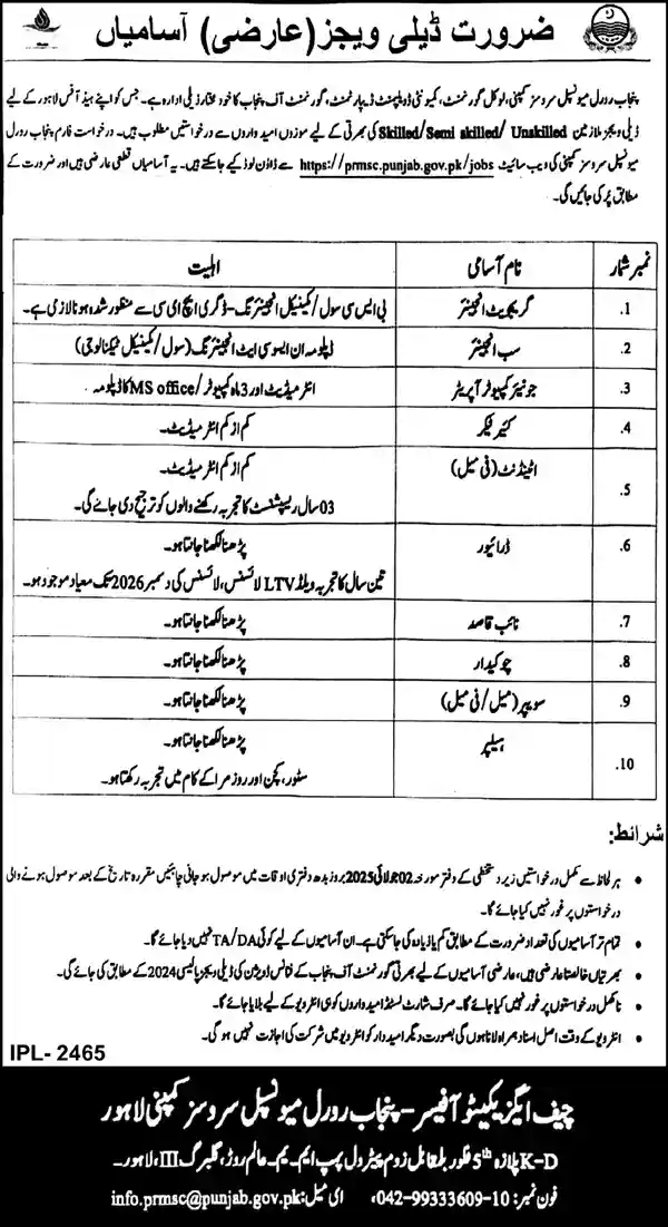 New PRMSC Jobs 2025