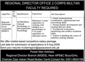APS&C Multan Jobs 2026 Apply Online Advertisement