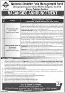 NDRMF Career Opportunities 2026 – Government Jobs in Islamabad Ad
