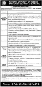NUML Islamabad Jobs 2026 Latest University Jobs in Pakistan Ad