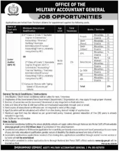 Office of the Military Accountant General Jobs 2026 NJP Online Apply Ad