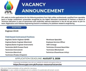 PPL Jobs 2026 Apply Online – Latest Pakistan Petroleum Limited Vacancies Ad